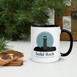Solid Rock Mug is white with black inside