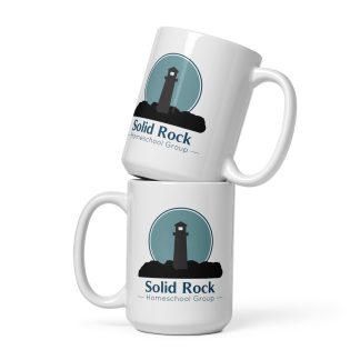 White glossy mug